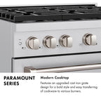 ZLINE 48 in. Dual Fuel Range 6.7 cu. ft. with 8 Burner DuoPro™ Cooktop, Dual Ovens, Satin Stainless Steel, White Matte Doors, Matte Black Accents (PSDRSZ-WM-48-MB)