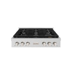ZLINE Paramount 36" Gas Rangetop with 6 Burners and Porcelain Cooktop in Stainless Steel, SRT36