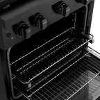 ZLINE 30 in. Dual Fuel Range 4.2 cu. ft. with 4 Burner DuoPro™ Cooktop and Electric Convection Oven, Black Stainless Steel (PSDRB-30)