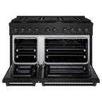 ZLINE Paramount 48-Inch 6.7 cu. ft. Gas Range with 8 Burners and Convection Oven in Black Stainless Steel (SGRB-48)