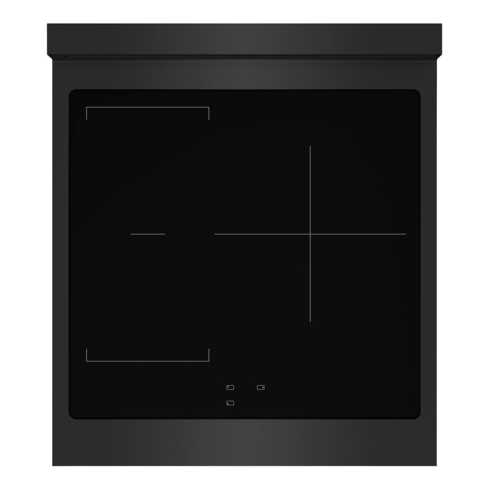 ZLINE 24 in. Induction Range 3.2 cu. ft. Electric Convection Oven 3 Element Cooktop Black Stainless Steel (SINRB-24)