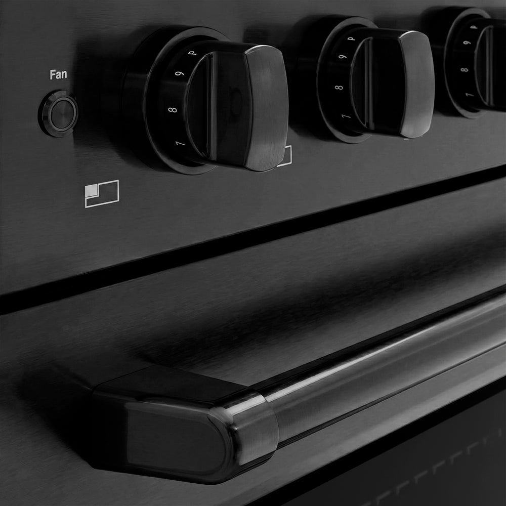 ZLINE 30 in. Induction Range 4.2 cu. ft. 4 Element Cooktop Electric Convection Oven Black Stainless Steel (SINRB-30)