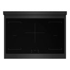 ZLINE 36 in. Induction Range 5.2 cu. ft. 5 Element Cooktop Electric Convection Oven Black Stainless Steel Champagne Bronze Accents (SINRBZ-36-KCB)