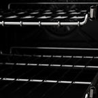 ZLINE 48 in. Dual Fuel Range with Gas Cooktop, Electric Oven, Black Stainless Steel Finish, Brass Burners (RAB-BR-48)