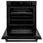 ZLINE 30" Professional Single Wall Oven with Air Fry and Self-Clean in Black Stainless Steel, WASB-30