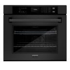 ZLINE 30" Professional Single Wall Oven with Air Fry and Self-Clean in Black Stainless Steel, WASB-30