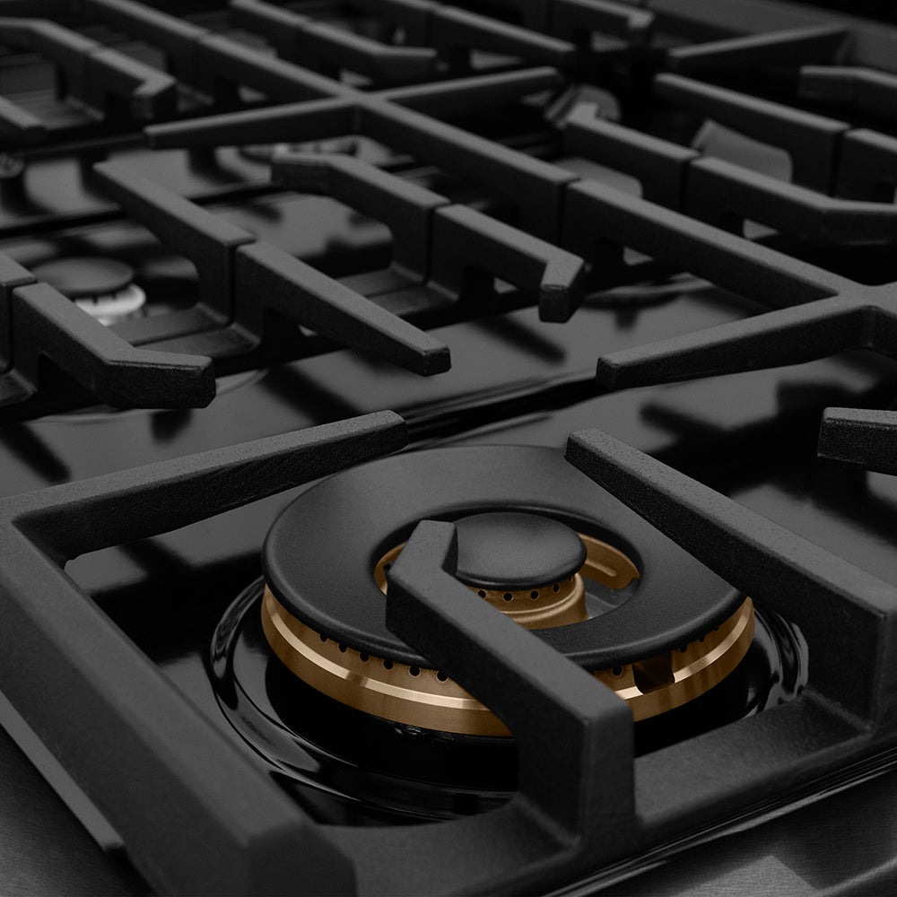 ZLINE 48 in. Dual Fuel Range Double Oven 6.7 cu. ft. 8 Burner Gas Cooktop Black Satin Stainless Steel (SDRBS-48)