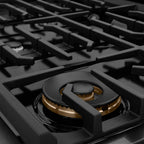ZLINE 48 in. Dual Fuel Range Double Oven 6.7 cu. ft. 8 Burner Gas Cooktop Black Satin Stainless Steel (SDRBS-48)