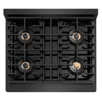 ZLINE 30 in. Dual Fuel Range 4.2 cu. ft. 4 Burner DuoPro™ Cooktop Black Satin Stainless Steel (PSDRBS-30)