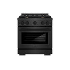 ZLINE 30 in. Gas Range 4.2 cu. ft. Convection Oven 4 Brass Burners Black Satin Stainless Steel (SGRBS-BR-30)