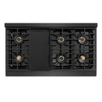 ZLINE 48 in. Gas Range 6.7 cu. ft. Dual Oven 8 Burner DuoPro™ Cooktop Black Satin Stainless Steel (PSGRBS-48)