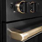 ZLINE 30 in Gas Range 4 Burner DuoPro Cooktop 4.2 cu ft Black Satin Black Champagne Accents (PSGRBSZ-30-MBCB)
