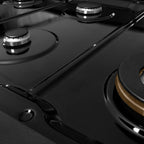 ZLINE 48" Paramount Gas Rangetop with 8 Burners and Porcelain Cooktop in Black Satin Stainless Steel, SRTBS-48