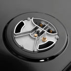 ZLINE 48 in. Gas Rangetop 8 Burner DuoPro™ Cooktop Black Satin Stainless Steel Polished Gold Accents (PSRTBSZ-48-G)