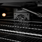 ZLINE 36 in. Gas Range 5.2 cu. ft. 6 Burner DuoPro™ Cooktop Convection Oven Black Stainless Steel Polished Gold Helix Handle (PSGRBZ-36-KG)