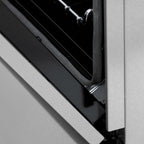 ZLINE 36 in. 4.6 cu. ft. Legacy Series Dual Fuel Range with 6-Burner Gas Cooktop and Electric Convection Oven in Satin Stainless Steel with Brass Burners (RAS-SN-BR-36)