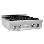 ZLINE Appliance Package - 30" Professional Double Wall Oven, 30" Rangetop, Range Hood In Satin Stainless Steel, 3KP-RTSRH30-AWD