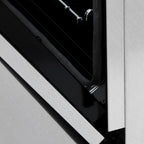 ZLINE Autograph 36 in. 4.6 cu. ft. Legacy Dual Fuel Range with 6 Gas Burners and Electric Convection Oven in Satin Stainless Steel with Matte Black Accents (RASZ-SN-36-MB)