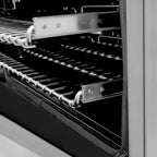 ZLINE Autograph Edition 48 in. 6.0 cu. ft. Dual Fuel Range with Gas Cooktop and Electric Convection Oven in Stainless Steel with Black Matte Accents (RAZ-48-MB)