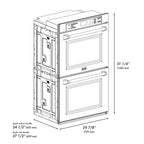 ZLINE 30" Professional True Convection Double Wall Oven with Air Fry and Self Clean in Satin Stainless Steel, WADS-30