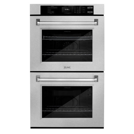 ZLINE 30" Professional True Convection Double Wall Oven with Air Fry and Self Clean in Satin Stainless Steel, WADS-30