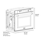 ZLINE 30" Professional True Convection Single Wall Oven with Air Fry and Self Clean in Satin Stainless Steel, WASS-30
