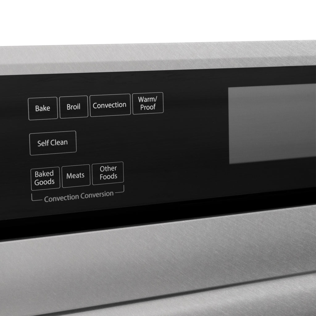 ZLINE 30" Autograph Professional True Convection Single Wall Oven with Air Fry and Self Clean in Satin Stainless Steel with Polished Gold Handle, WASSZ-30-G