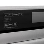 ZLINE 30" Autograph Professional True Convection Single Wall Oven with Air Fry and Self Clean in Satin Stainless Steel with Matte Black Handle, WASSZ-30-MB