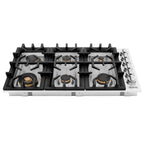 ZLINE 36" Gas Cooktop with 6 Gas Brass Burners, RC-BR-36