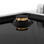 ZLINE 30" Gas Cooktop with 4 Gas Brass Burners and Black Porcelain Top, RC-BR-30-PBT