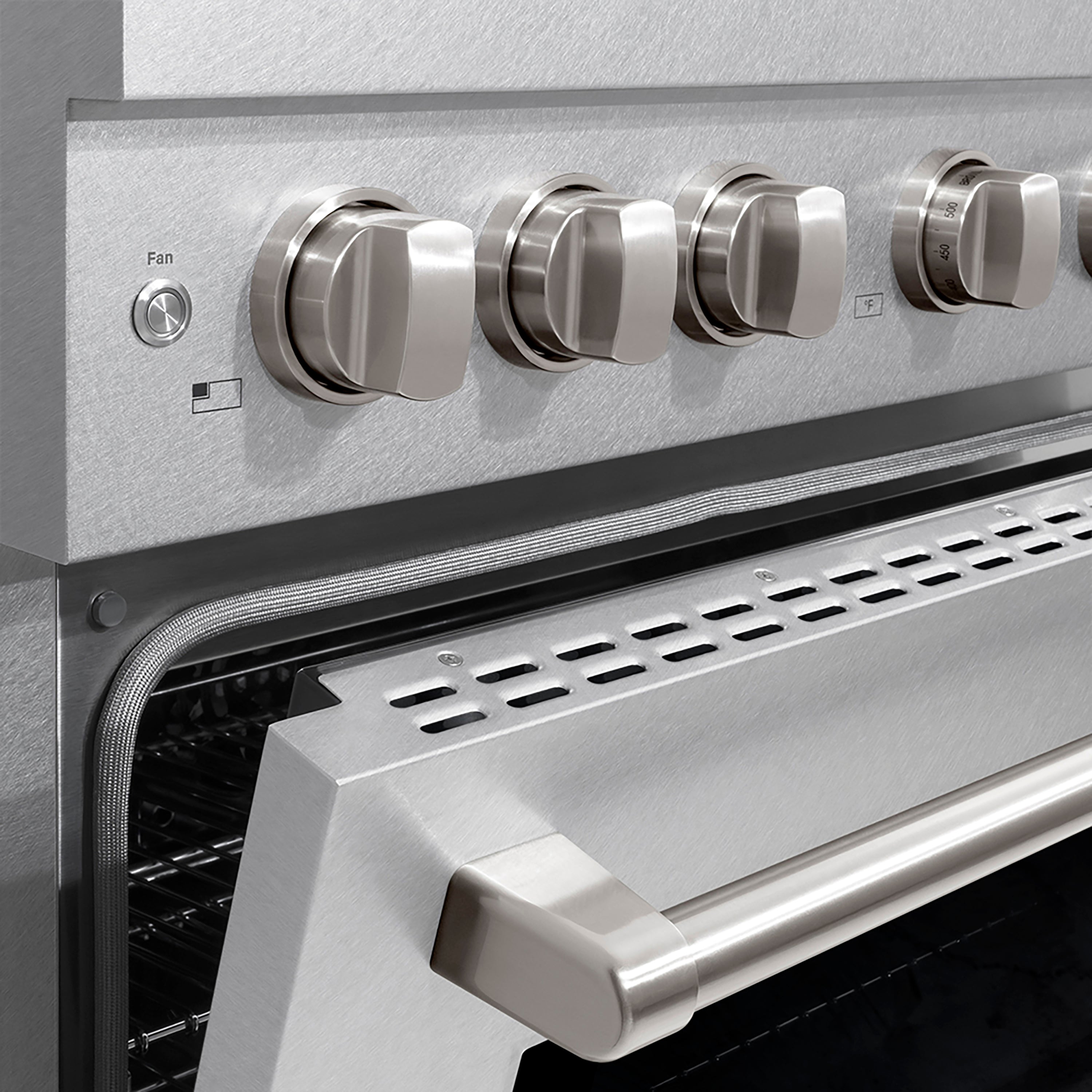 ZLINE 36 in. Dual Fuel Range 5.2 cu. ft. 6 Burner DuoPro™ Cooktop Electric Convection Oven Satin Stainless Steel (PSDRS-36)