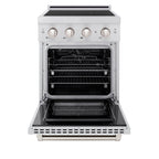 ZLINE 24 in. Induction Range 5.2 cu. ft. 3 Element Cooktop Electric Oven Satin Stainless Steel (SINRS-24)
