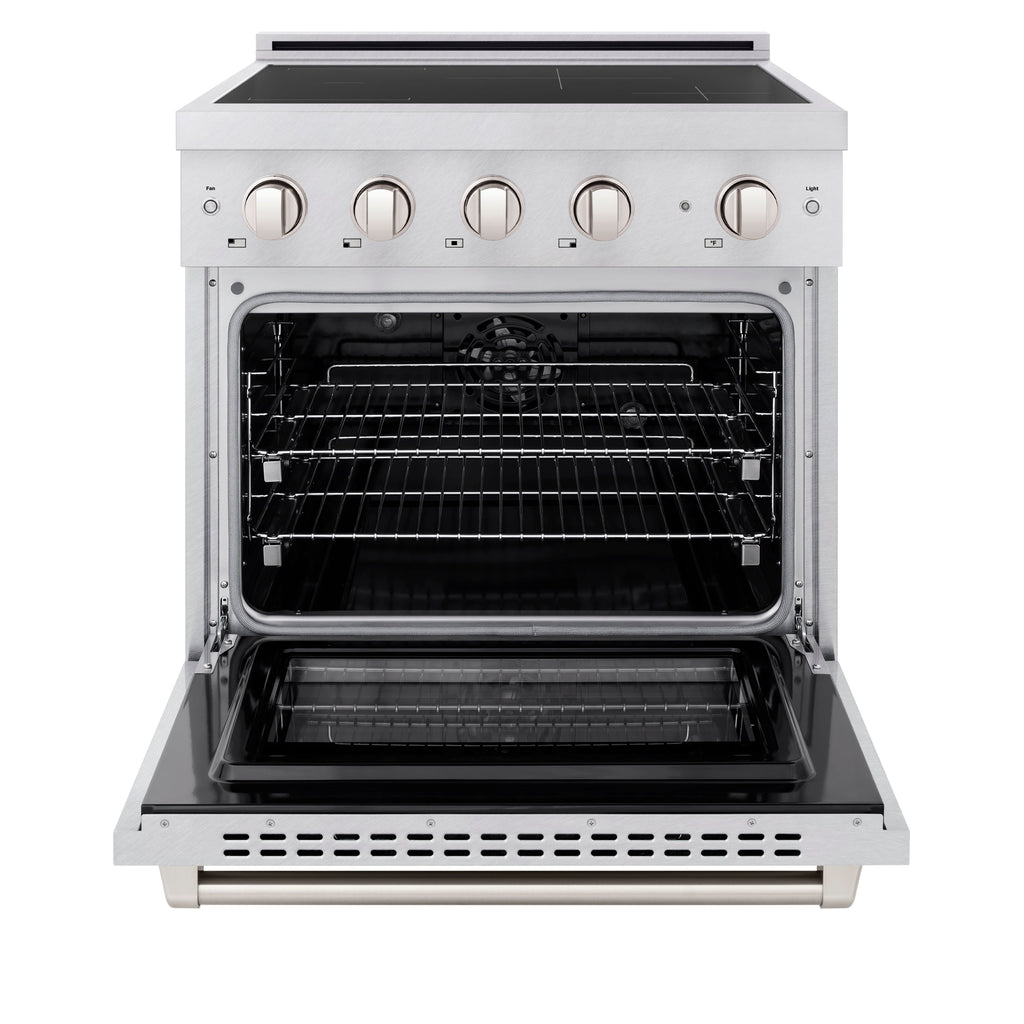 ZLINE 30 in Induction Range 4.2 cu. ft Electric Oven 4 Element Cooktop Satin Stainless Steel (SINRS-30)