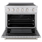 ZLINE 36 in. Induction Range 5.2 cu. ft. 5 Element Cooktop Electric Oven Satin Stainless Steel (SINRS-36)