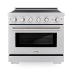 ZLINE 36 in. Induction Range 5.2 cu. ft. 5 Element Cooktop Electric Oven Satin Stainless Steel (SINRS-36)