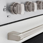 ZLINE 30 in. Induction Range 4.2 cu. ft. 4 Element Cooktop Electric Convection Oven Satin Stainless Steel White Matte Door (SINRS-WM-30)