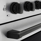 ZLINE 24 in. Induction Range 3.2 cu. ft. 3 Element Cooktop Electric Convection Oven Satin Stainless Steel Matte Black Accents (SINRSZ-24-MB)