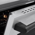ZLINE 30 in. Induction Range 4.2 cu. ft. 4 Element Cooktop Electric Convection Oven Satin Stainless Steel Matte Black Accents (SINRSZ-30-MB)