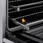 ZLINE 30 in. Induction Range 4.2 cu. ft. 4 Element Cooktop Electric Convection Oven Satin Stainless Steel Matte Black Accents (SINRSZ-30-MB)