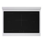 ZLINE 36 in. Induction Range 5.2 cu. ft. 5 Element Cooktop Electric Convection Oven Satin Stainless Steel Black Matte Door Polished Gold Accents (SINRSZ-BLM36-G)