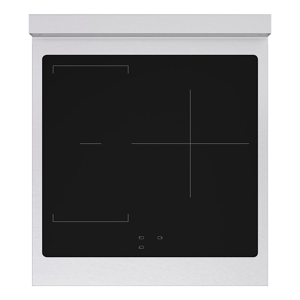 ZLINE 24 in Induction Range 3.2 cu. ft. Electric Convection Oven Satin Stainless Steel White Matte Door Polished Gold Accents (SINRSZ-WM-24-G)