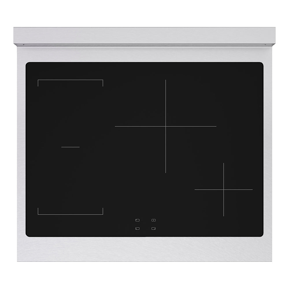 ZLINE 30 in. Induction Range 4.2 cu. ft. Electric Convection Oven 4 Elements Satin Stainless Steel White Matte Door Champagne Bronze Accents (SINRSZ-WM-30-CB)