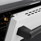ZLINE 30 in. Induction Range 4.2 cu. ft. 4 Element Cooktop Electric Convection Oven Satin Stainless Steel White Matte Door Matte Black Accents (SINRSZ-WM-30-MB)