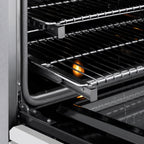 ZLINE 30 in. Induction Range 4.2 cu. ft. 4 Element Cooktop Electric Convection Oven Satin Stainless Steel White Matte Door Matte Black Accents (SINRSZ-WM-30-MB)
