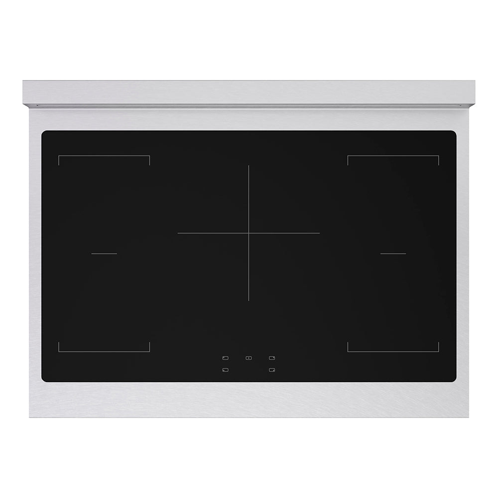 ZLINE 36 in. Induction Range 5.2 cu. ft. 5 Element Cooktop Electric Convection Oven Satin Stainless Steel White Matte Door Champagne Bronze Accents (SINRSZ-WM-36-CB)