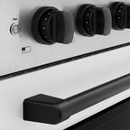 ZLINE 36 in. Induction Range 5.2 cu. ft. 5 Element Cooktop Electric Convection Oven Satin Stainless Steel White Matte Door Matte Black Accents (SINRSZ-WM-36-MB)