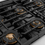 ZLINE 36" Paramount Gas Rangetop with 6 Burner DuoPro™ Cooktop in Satin Stainless Steel, PSRTS-36