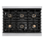 ZLINE 36" Paramount Gas Rangetop with 6 Burner DuoPro™ Cooktop in Satin Stainless Steel, PSRTS-36