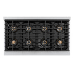 ZLINE 48" Paramount Gas Rangetop with 8 Burner DuoPro™ Cooktop in Satin Stainless Steel, PSRTS-48