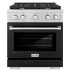 ZLINE Paramount 30 in. Gas Range with Convection Oven, 4.2 cu. ft., Stainless Steel with Black Matte Door (SGR-BLM-30)